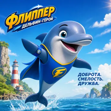 Флиппер-дельфин герой!
