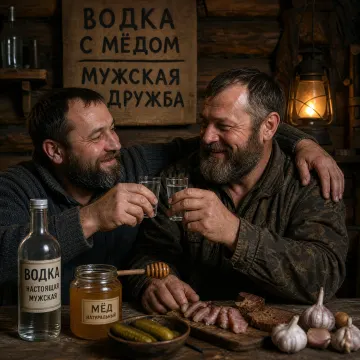 Храбрая вода(водка с мёдом)