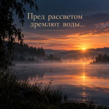Пред рассветом дремлют воды...