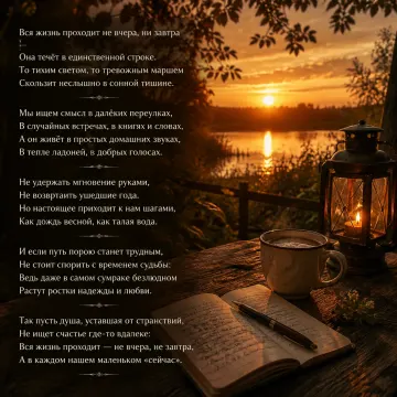 •Не вчера, не завтра • ( слова мои)