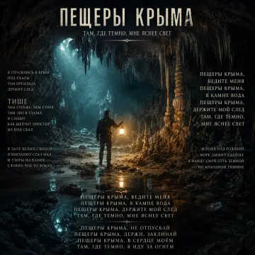 •Пещеры Крыма • ( слова мои)