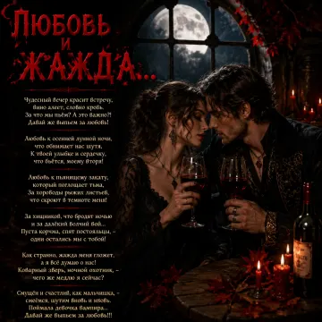 ЛЮБОВЬ И ЖАЖДА баллада